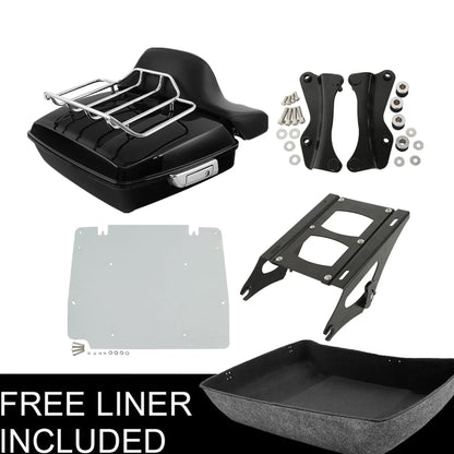 Chopped Trunk Backrest Mount Rack Kit for Harley Electra Glide 2014-2023
