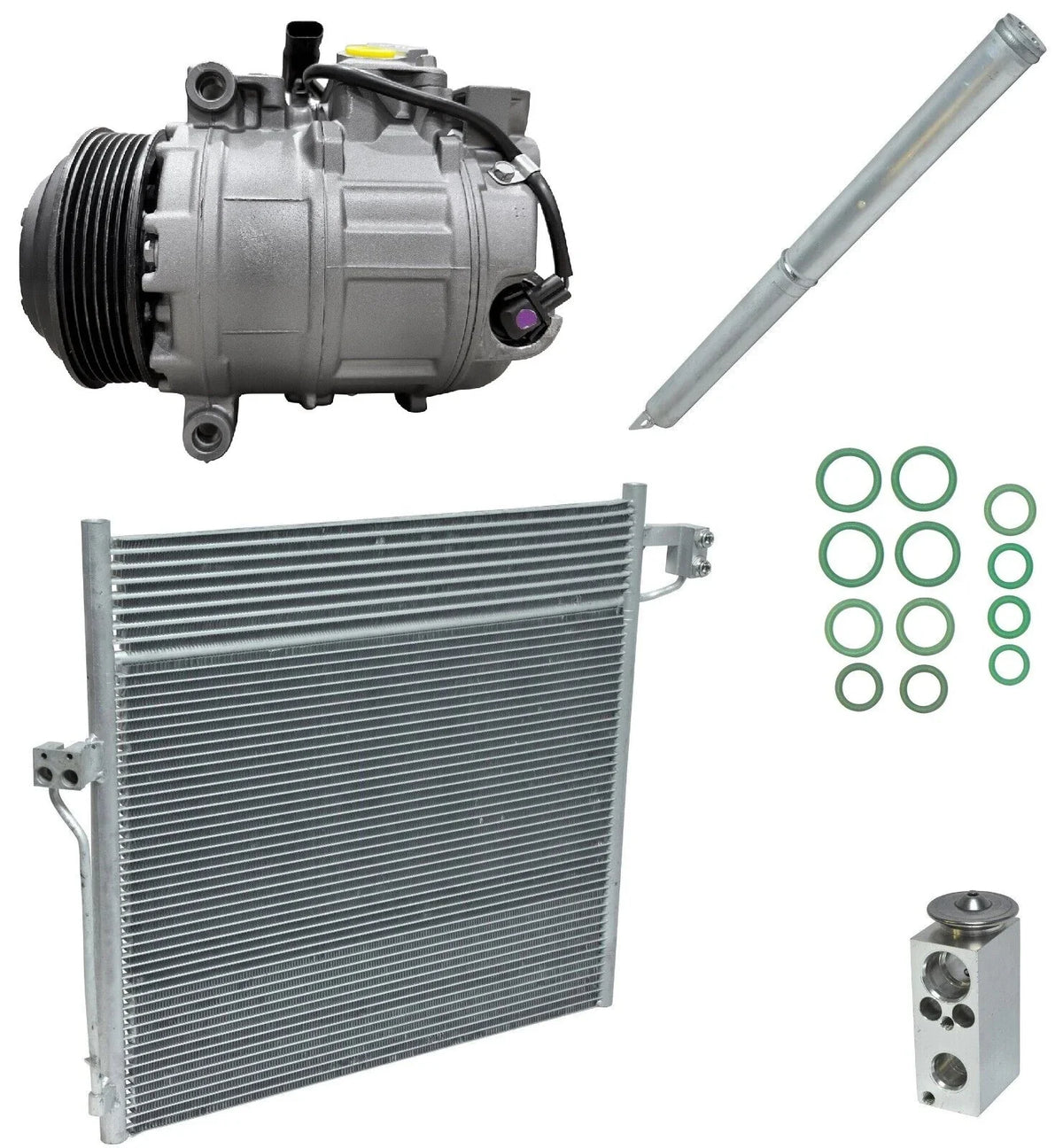 AC Compressor Kit With Condenser for Mercedes GLS550 4.7L (2018–2018)