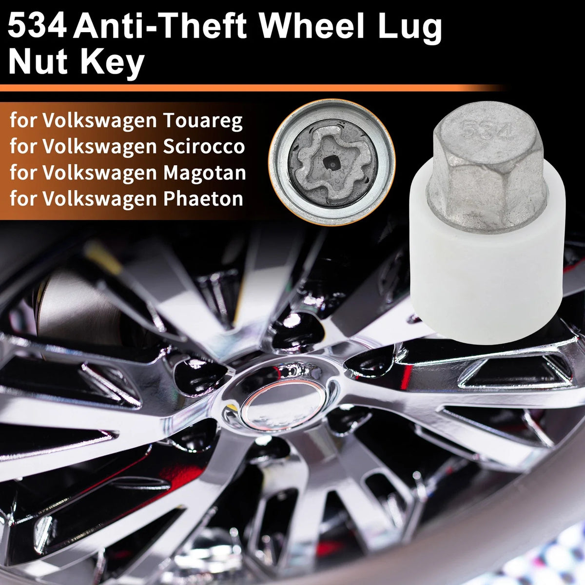 Wheel Lock Lug Nut for Volkswagen Touareg (2004–2017) 534