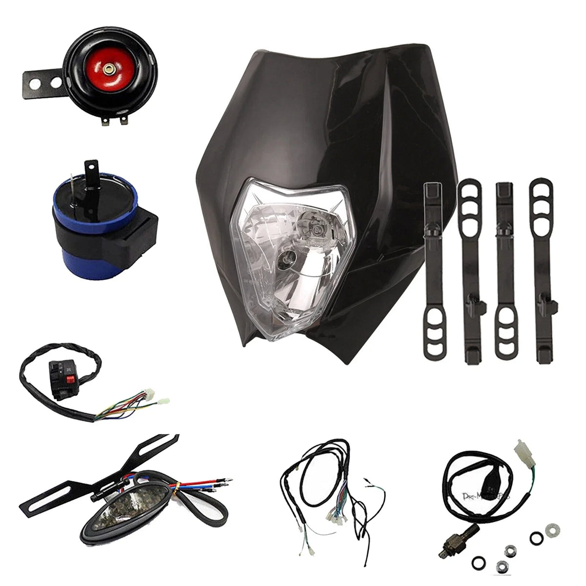 Tail Light Assembly for Dirt Bike - Black