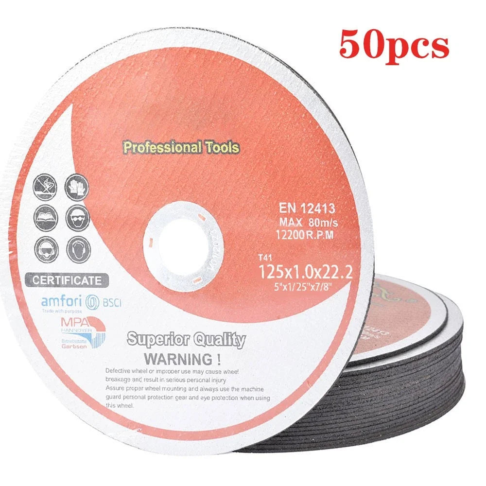 Metal & Stainless Steel Cutting Discs - 50 Pack, 5"x.040"x7/8