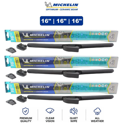 Ceramic Beam Wiper Blades Set of 3 for Audi 75-79 by Michelin