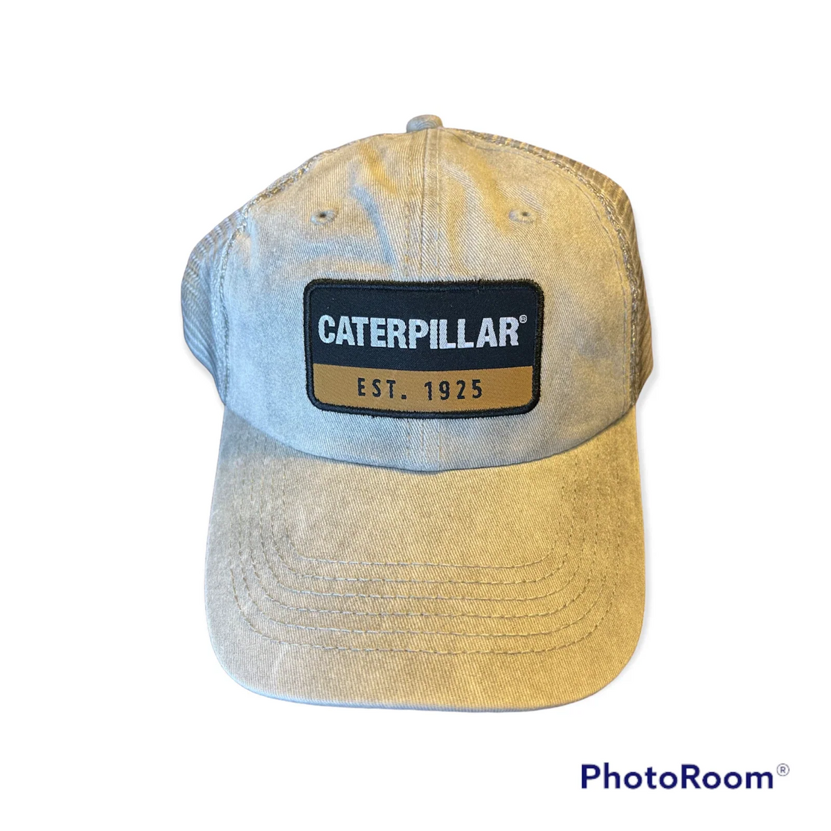 Caterpillar Grey Chino Washed Soft Mesh Hat
