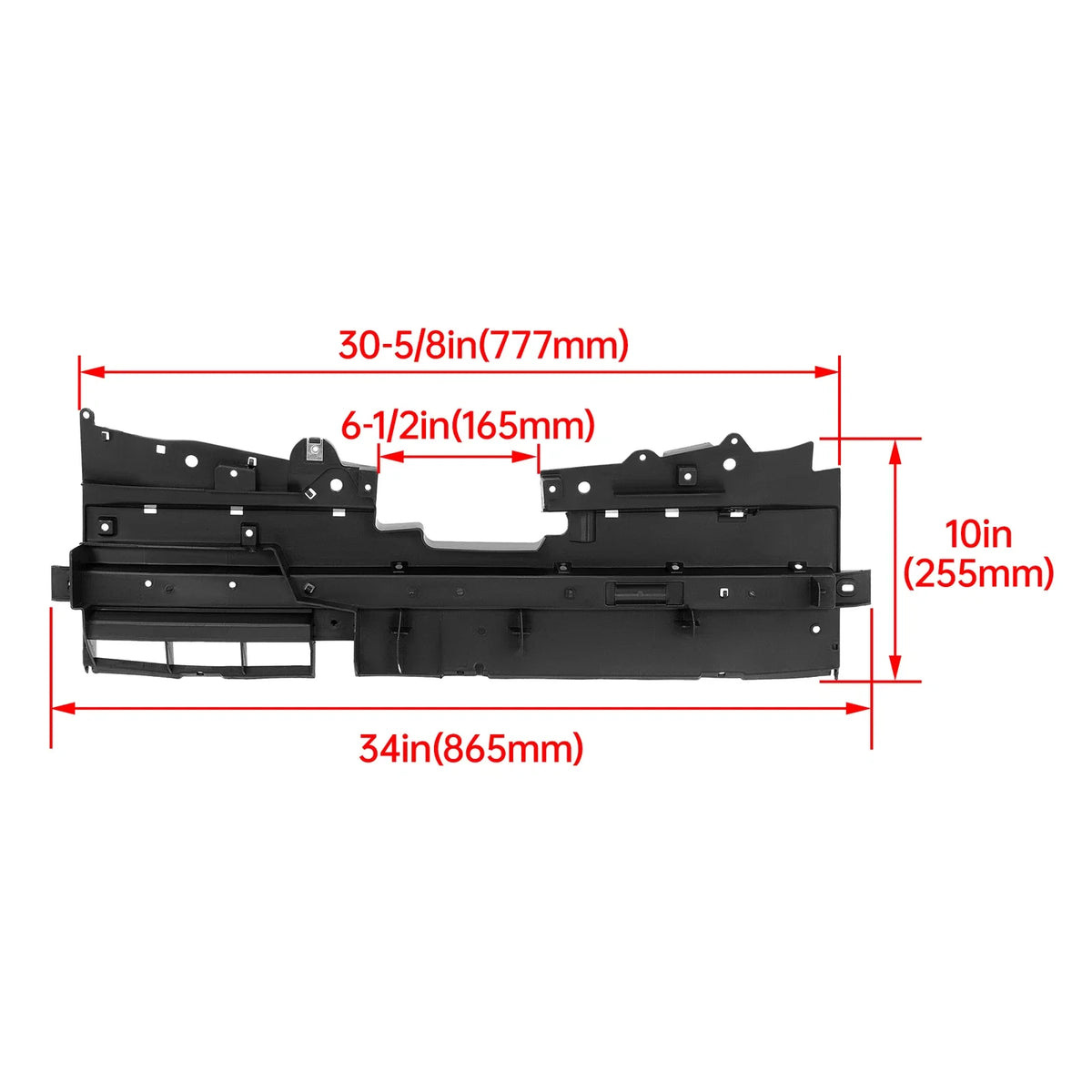 Black Radiator Support Cover for Jeep Cherokee (2014–2018)