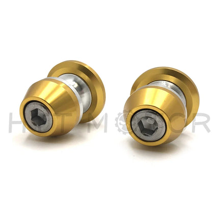 CNC Gold 6MM Swingarm Spools Sliders - 2 Pack for Universal Motorcycle