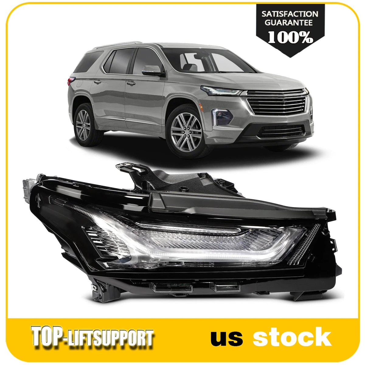 Right Side Headlight with LED Signal for Chevy Traverse (2022–2023)