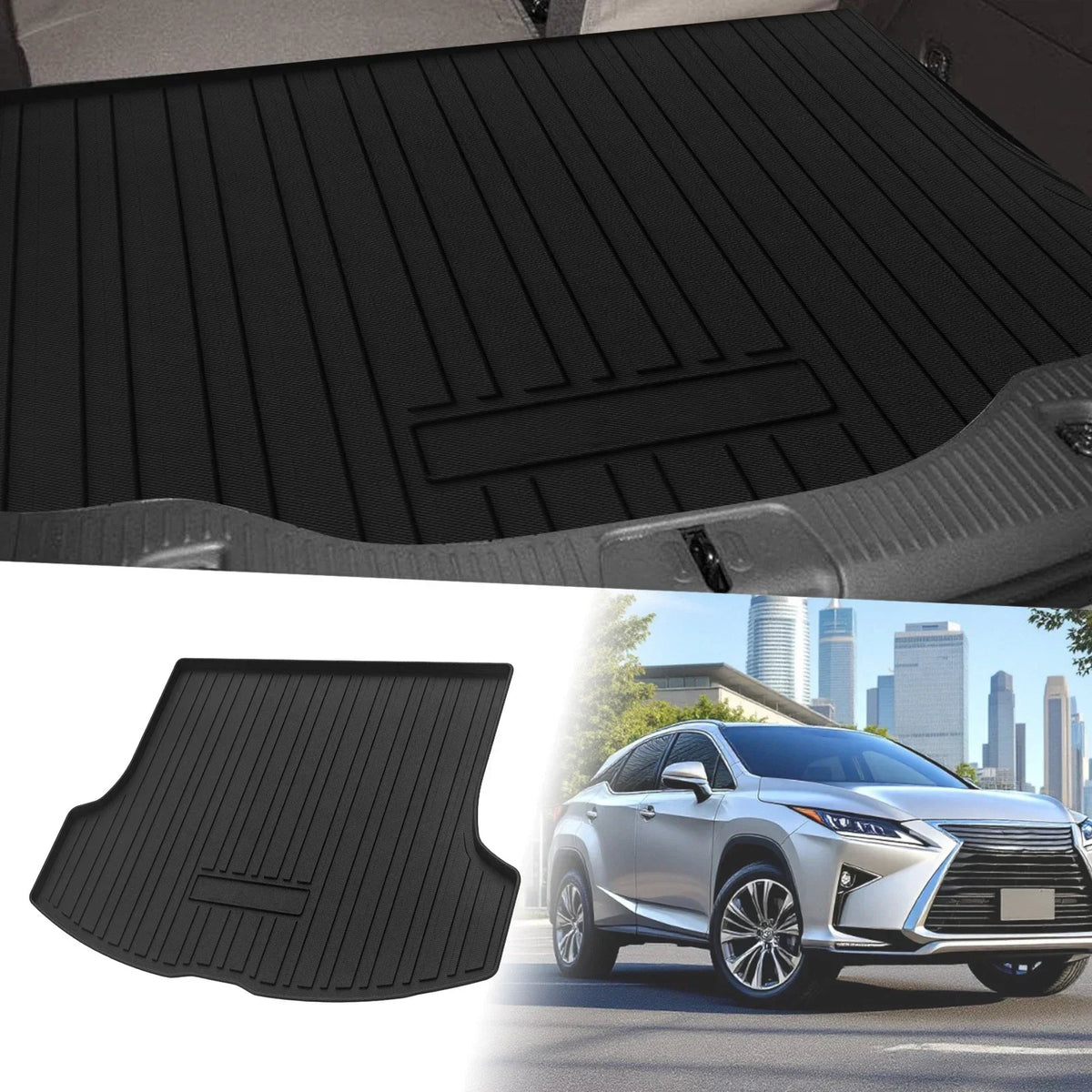 Rear Trunk Mat Flat Face Cargo Liner 1 x TPE for Lexus RX 2023-2024