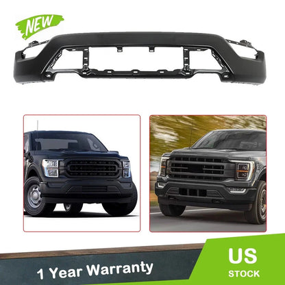 2021-2023 Ford F150 Front Bumper, Black, W/o Radar Holes