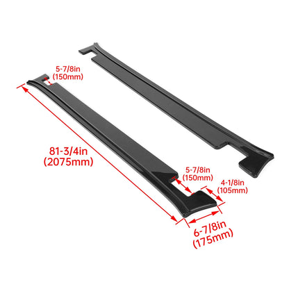 Carbon Fiber Style Side Skirt Diffusers for Tesla Model X (2016–2021)