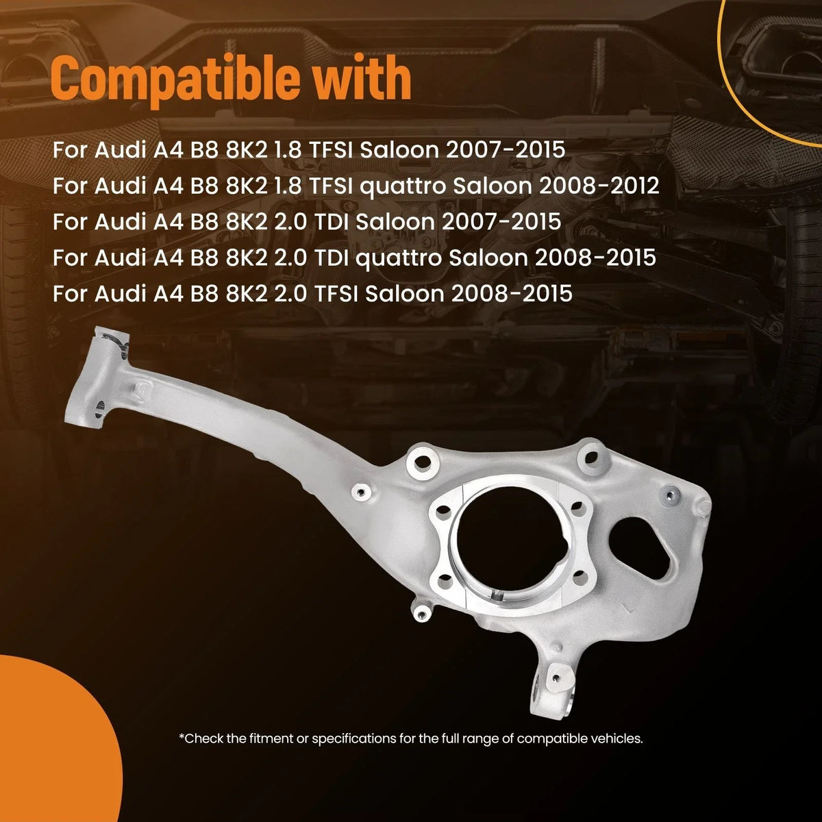 Front Steering Knuckle Pair - Left & Right for Audi A4 B8 (2007–2015)