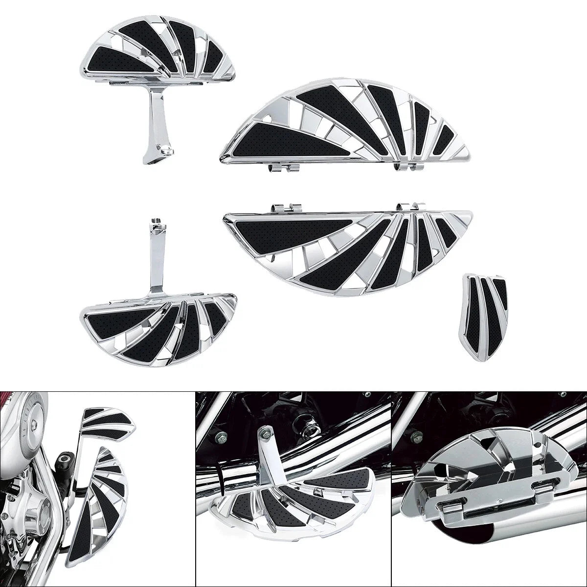Floorboard Brake Pedal Pegs in Chrome for Harley Touring (1993-2024)