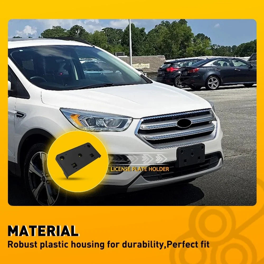 Front License Plate Frame Tag Holder Mount Bracket for Ford Escape (2017–2019)