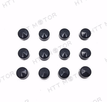 12 Piece Black Cap Dress Kit for Harley Dyna & Softail (1999–2006)