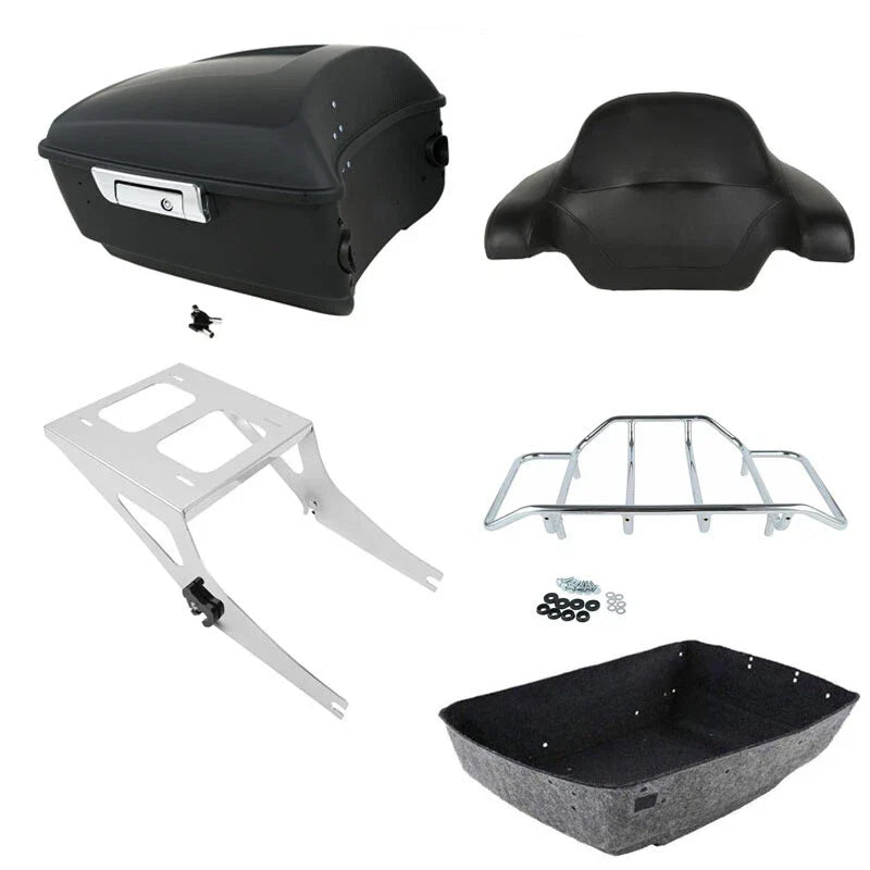 Backrest Mount Rack for Harley Fat Boy (2008-2017) - Matte Black