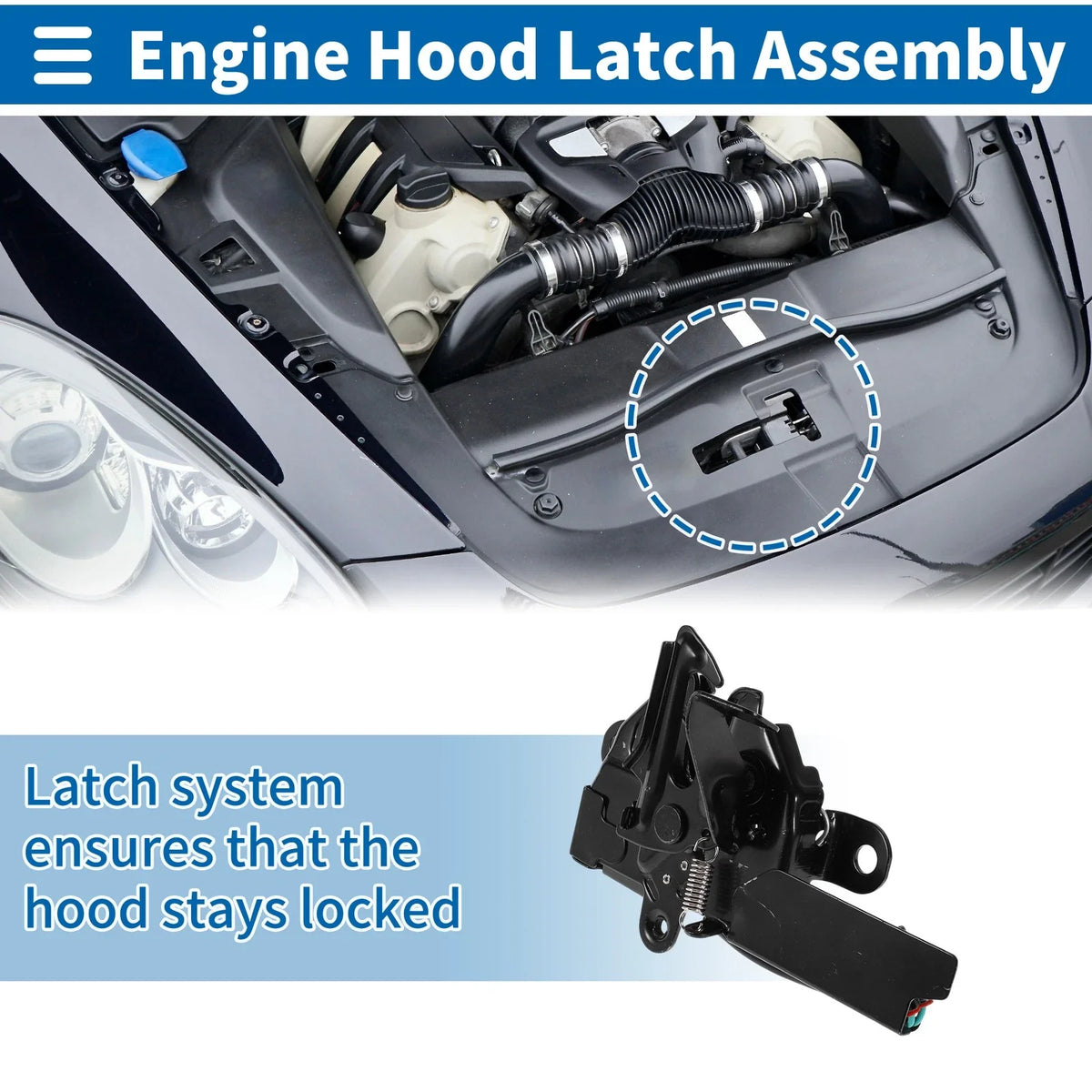 Hood Latch Assembly for Toyota Camry (2018–2022) No. 5351033380 1 Pc