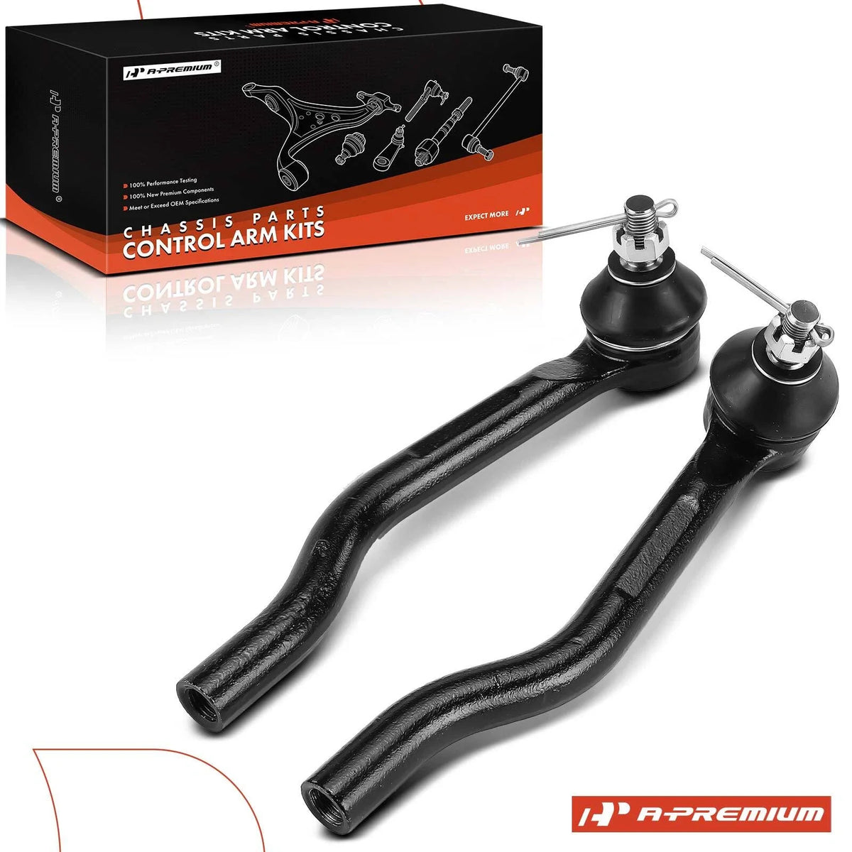 2x Front Outer Tie Rod Ends for Honda Accord (2018–2023)