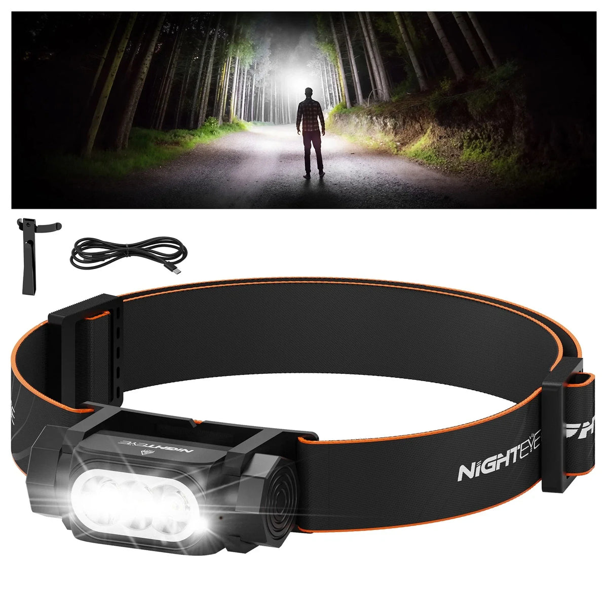 Rechargeable LED Headlamp 2000Lm Waterproof for Camping