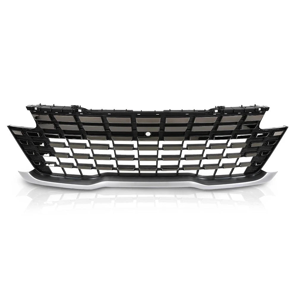 Front Bumper Upper Grille with Camera Hole Chrome for Kia Carnival (2022–2024)