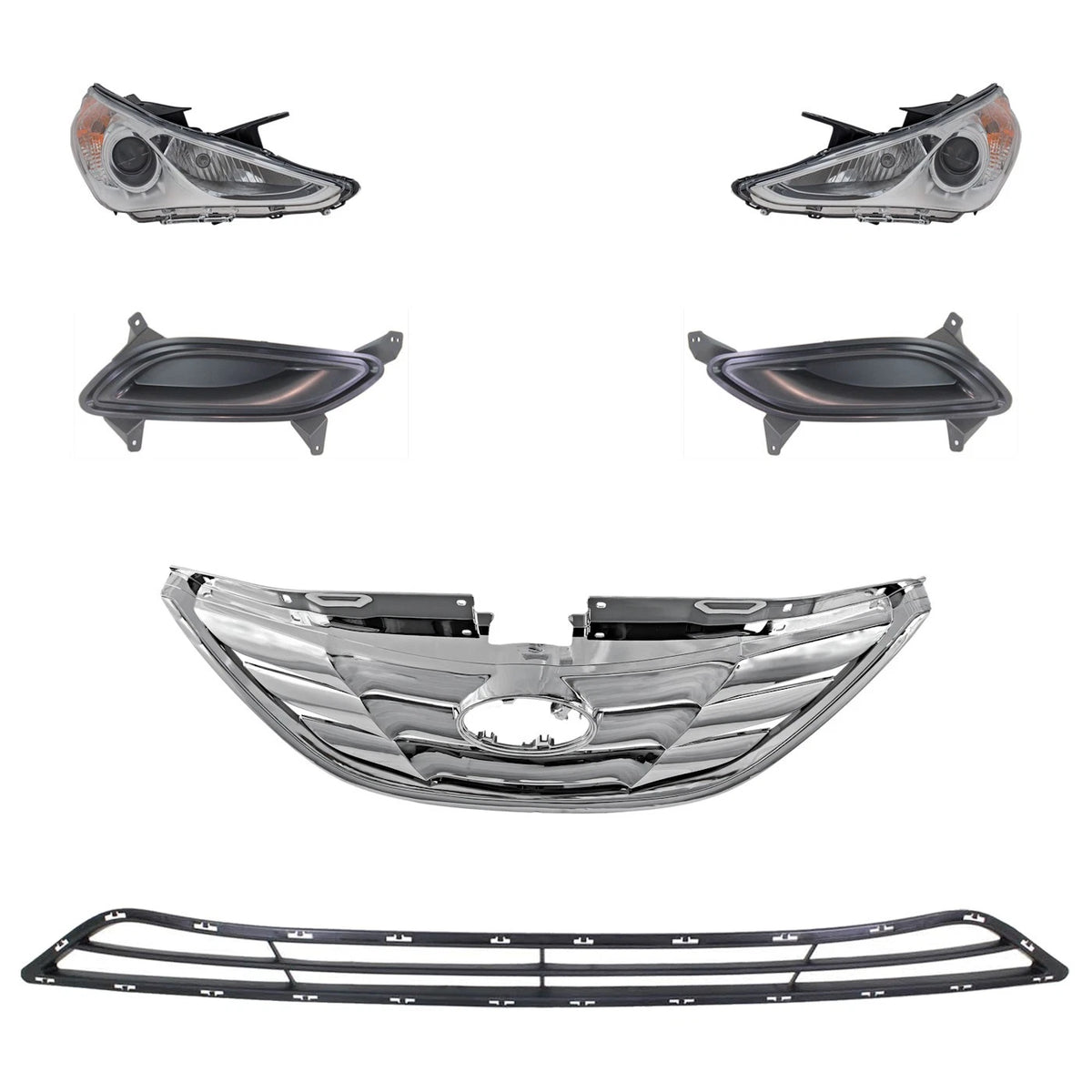 Headlight Set for Hyundai Sonata (2011–2013) - Left & Right