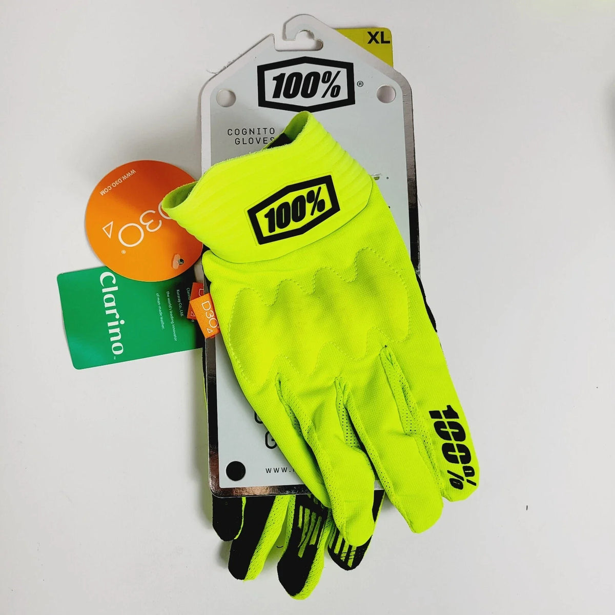 Cognito Full Finger Gloves for Men - Flourescent Yellow/Black, Size XL