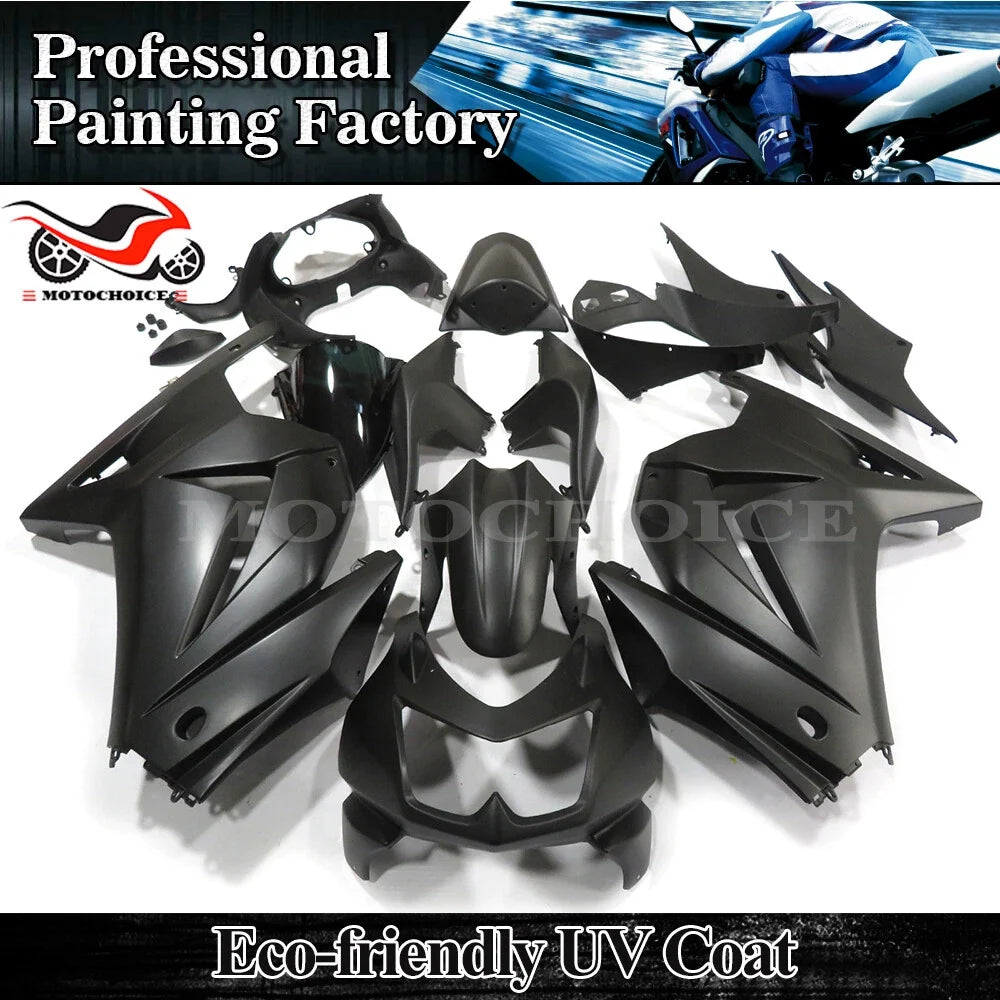 Matte Black Fairing Kit for Kawasaki Ninja 250R (2008–2012)
