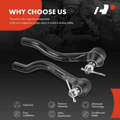 Outer Tie Rod Ends (2X) for Honda Insight 2019-2022 & Civic 2016-2021