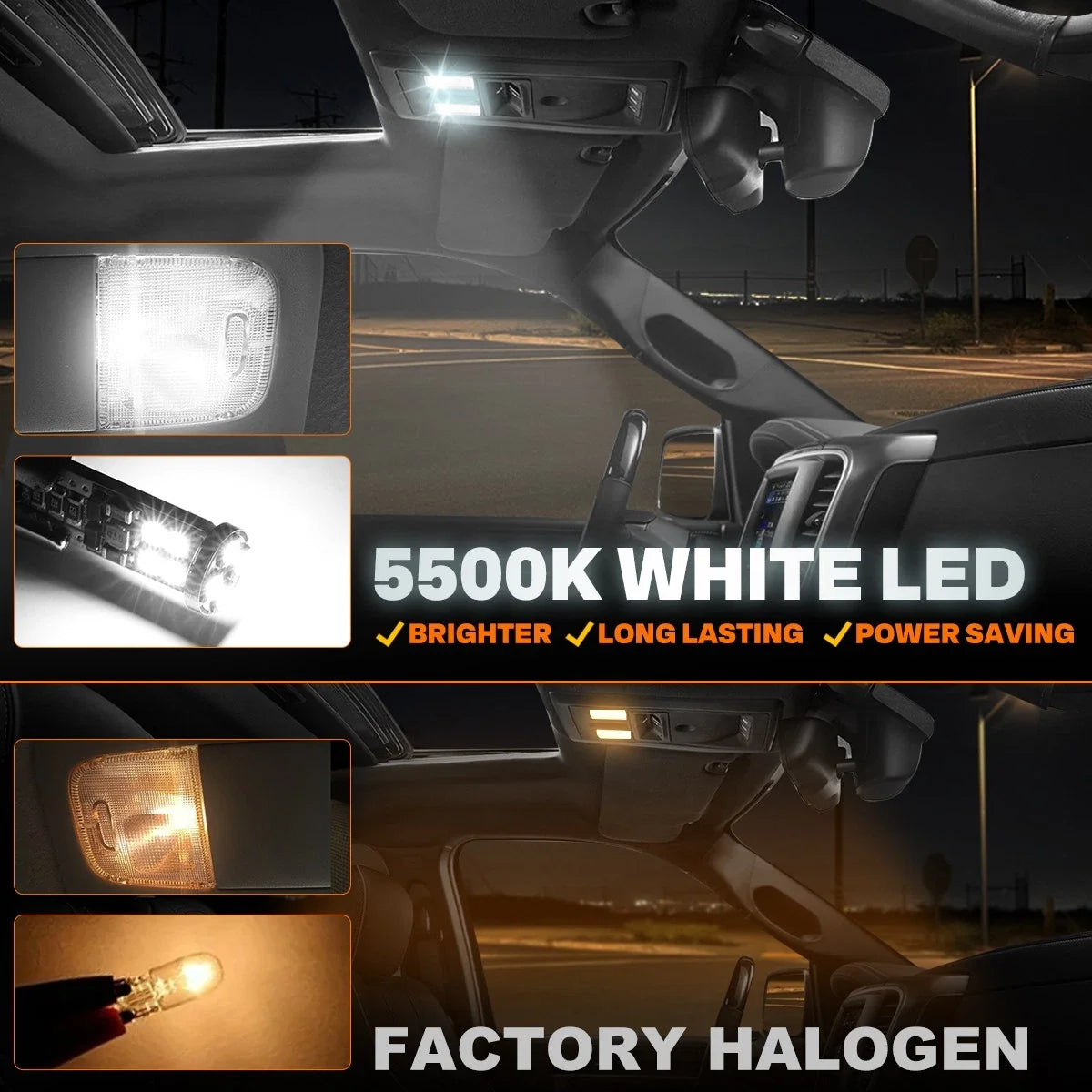 LED Bulb Kit for 1999-2007 Silverado/Sierra Courtesy Cargo Map Light (12 Pcs)