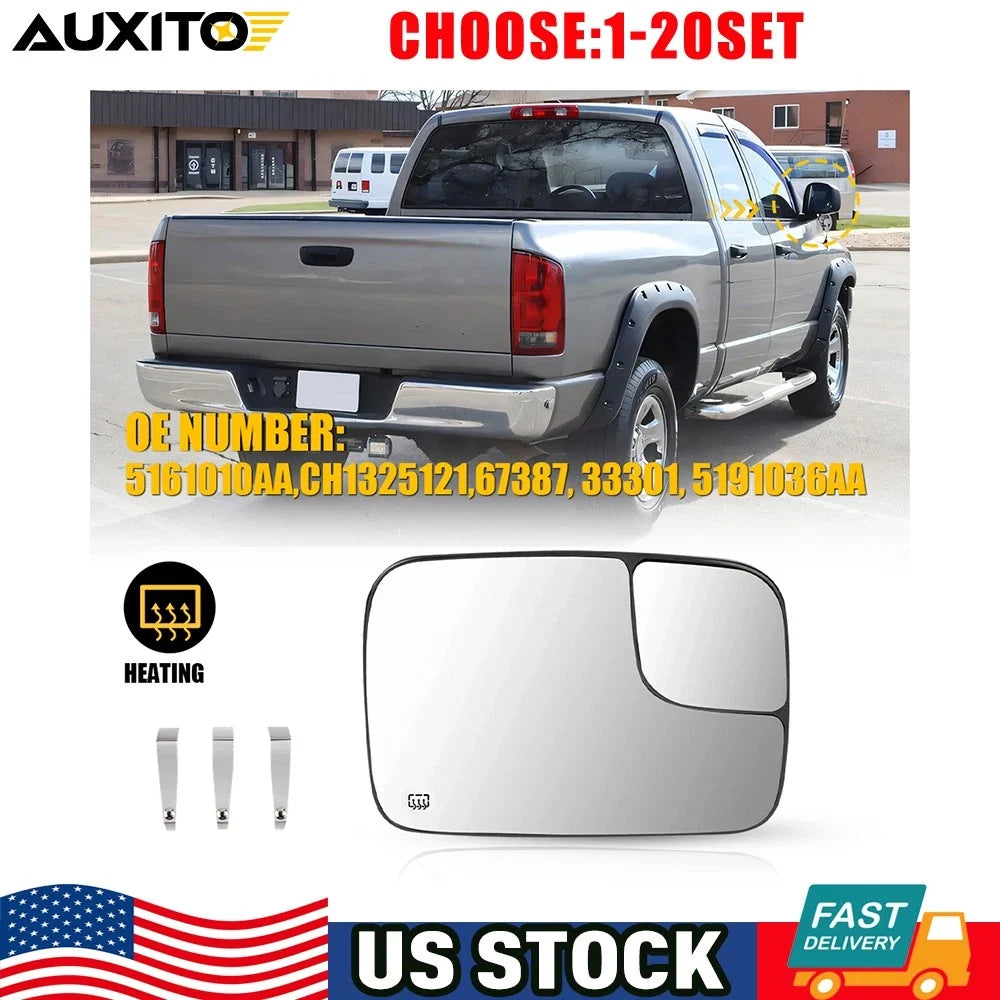 Right Side Heated Towing Mirror Glass for Dodge RAM 1500 2500 3500 (2005–2009)