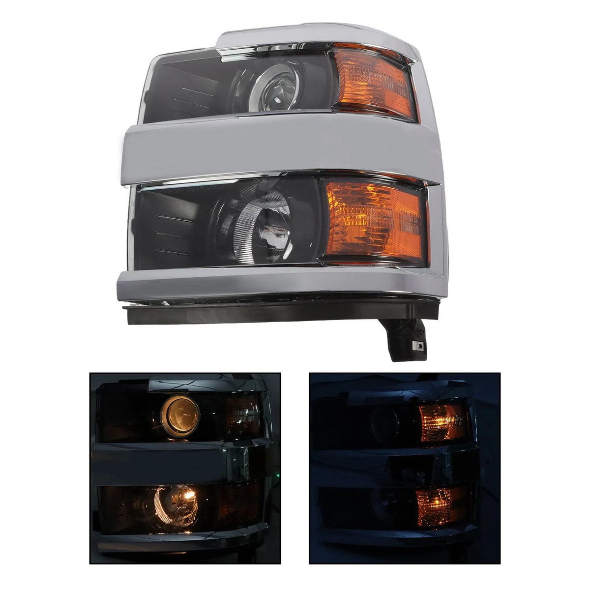 Driver Side Halogen Headlight for Chevy Silverado 2500HD 3500HD (2015–2019)
