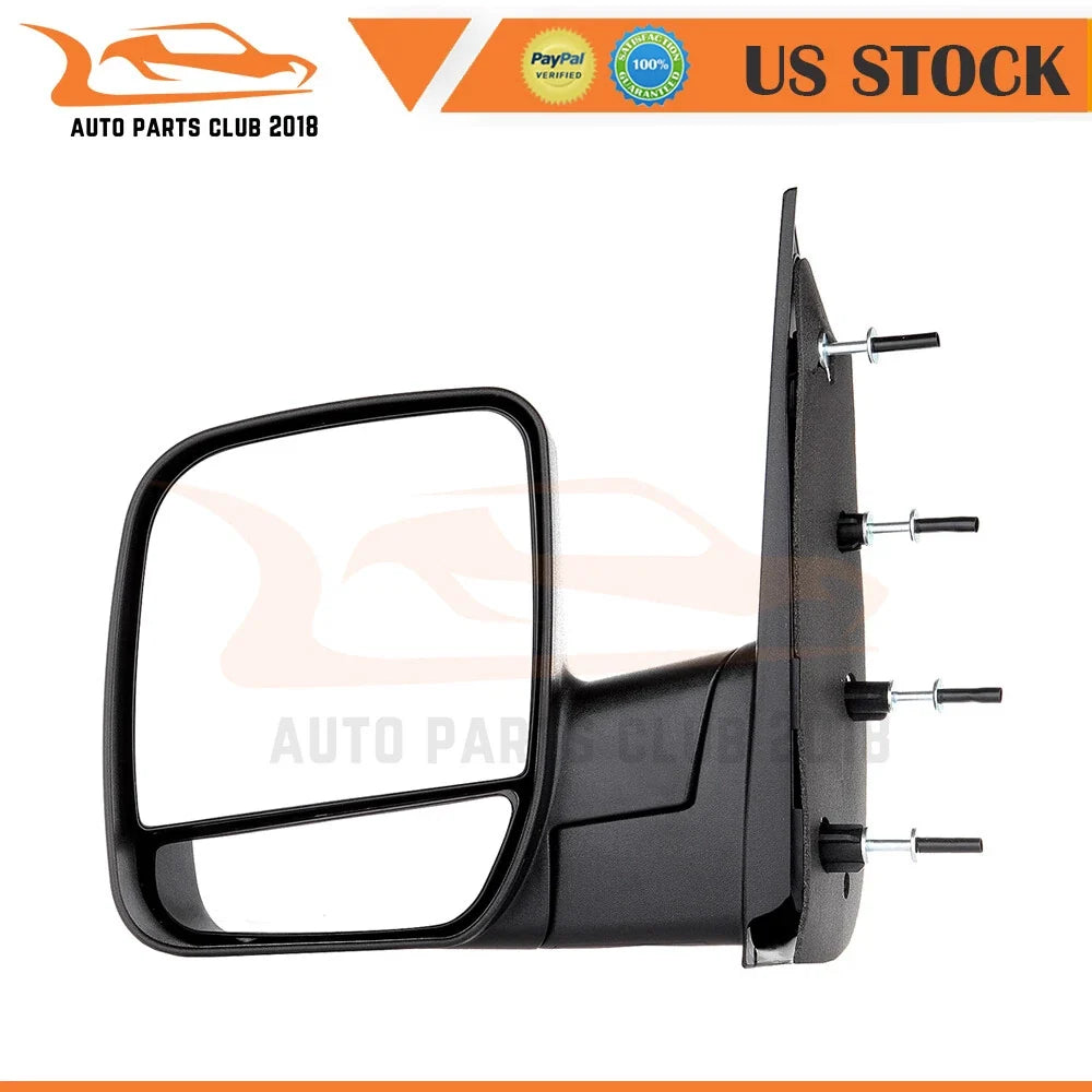 Driver Side Folding Manual Black Mirror for Ford E150-E550 Van (2002–2008)