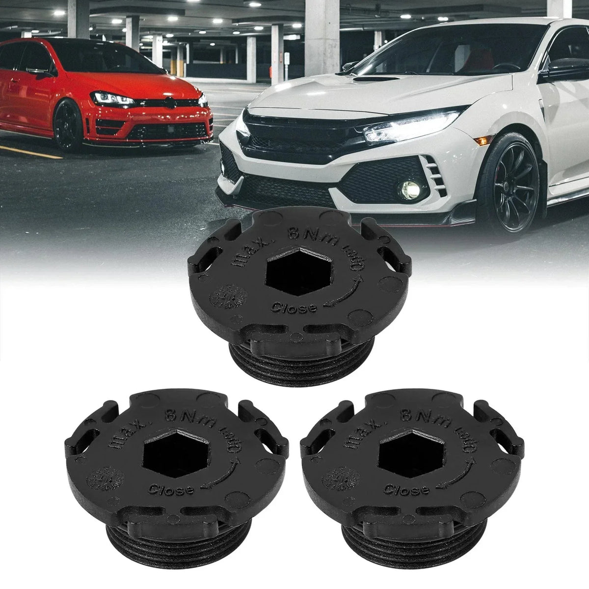 3 Engine Oil Drain Plugs Compatible with BMW 320i