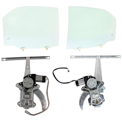 Rear Door Glass Set of 2 for Honda Accord Sedan