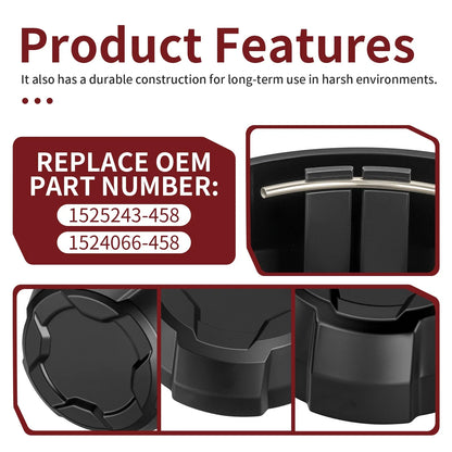 4 Matte Rim Caps for Polaris Ranger Crew SP 570 NorthStar (2022-2025)