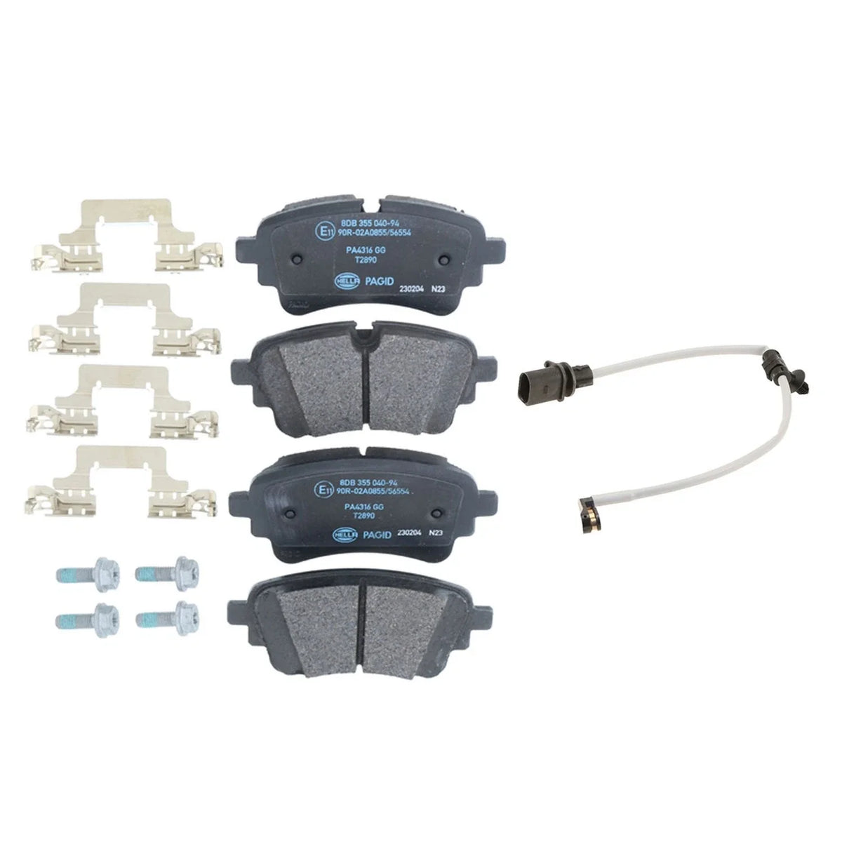 Hella Rear Low-Met Disc Brake Pad w/Sensor for Audi A6 Allroad A6 Quattro (2020–2022)