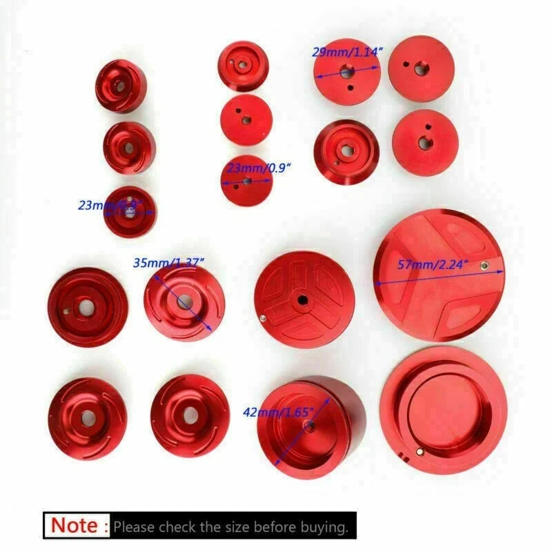 18PCS CNC Red Frame Hole Caps Plug Cover for BMW R1200GS LC Adv (2013–2019)