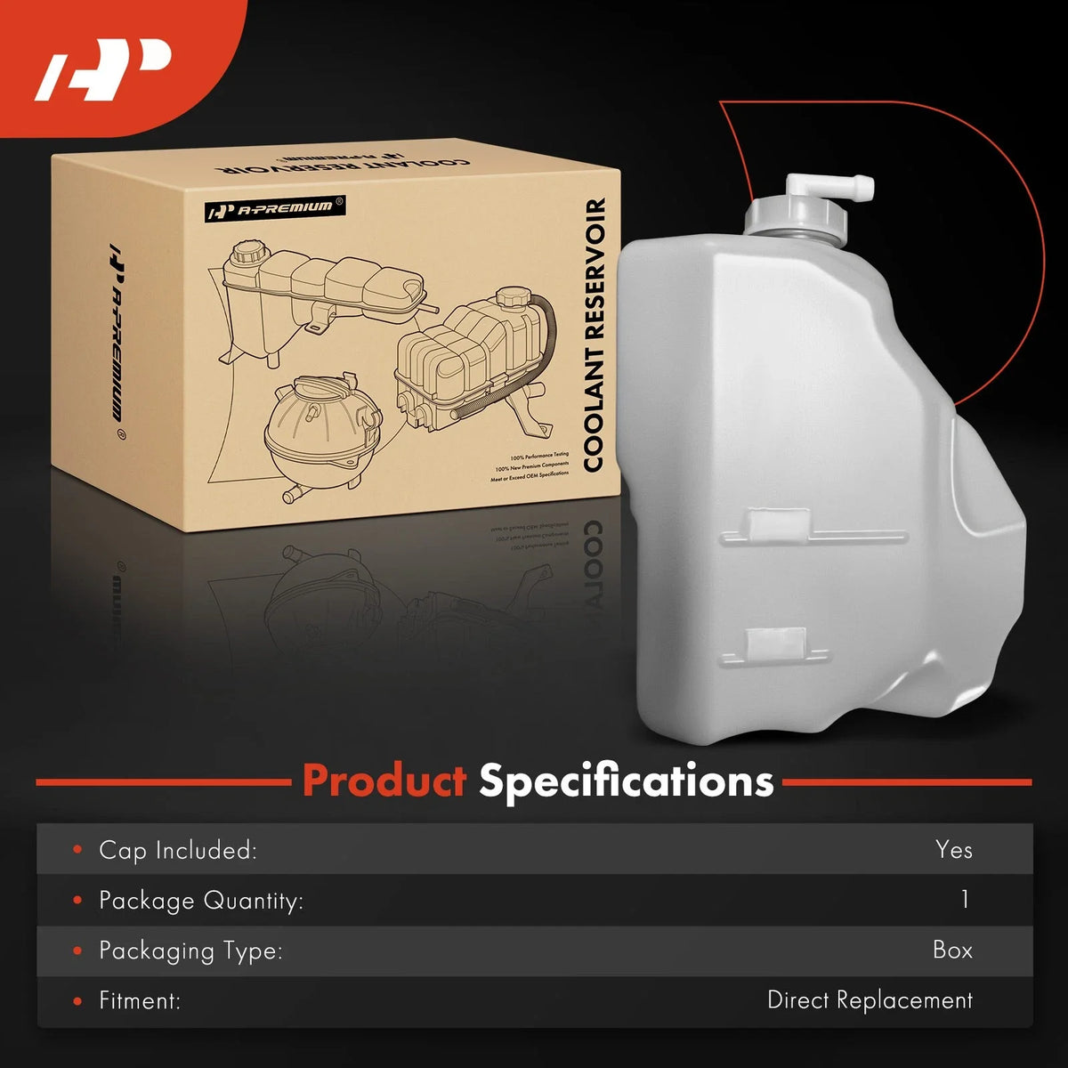 Radiator Coolant Reservoir & Cap for Honda Accord 2018-2022