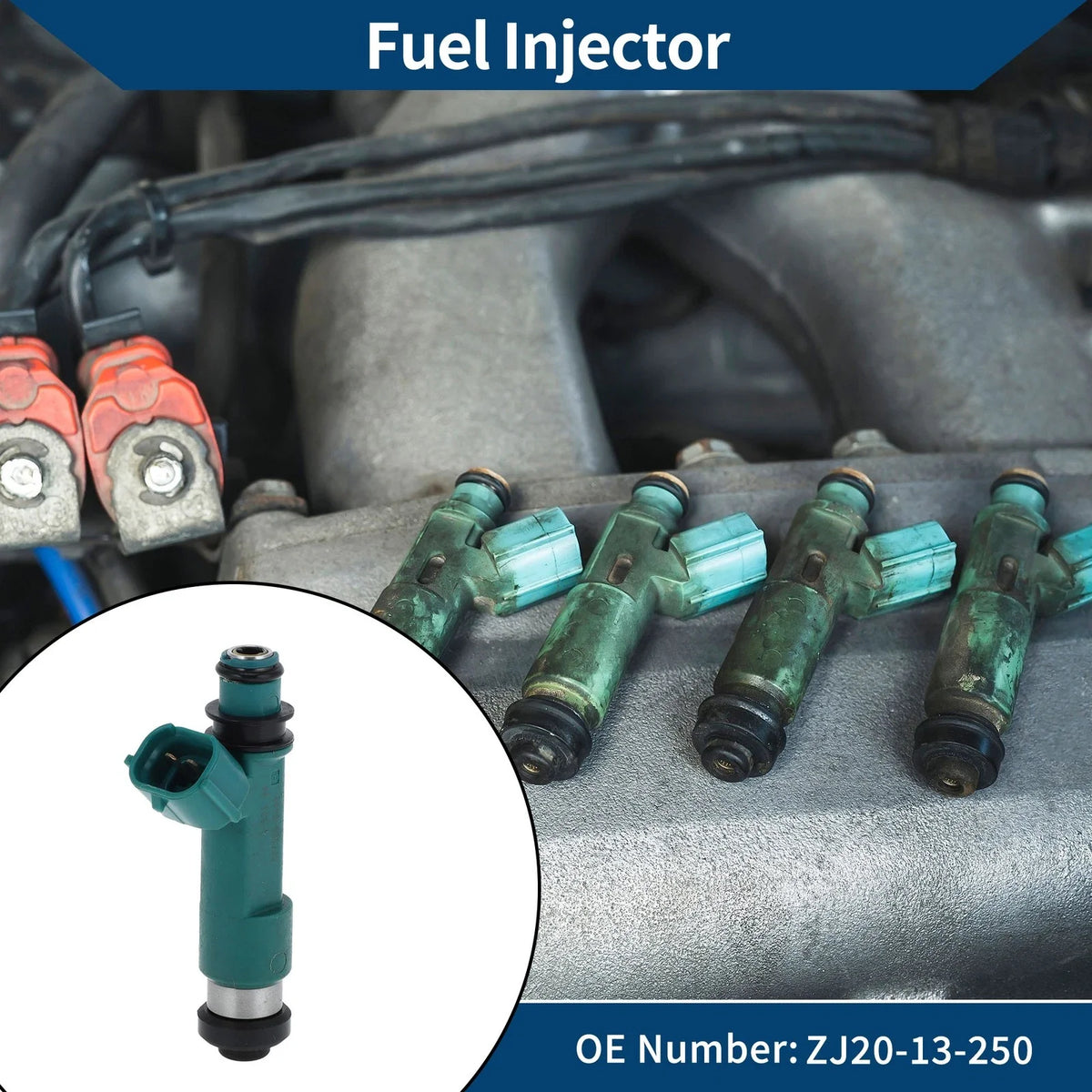 Fuel Injector No.ZJ20-13-250 for Mazda 2 Hatchback (2007–2015)