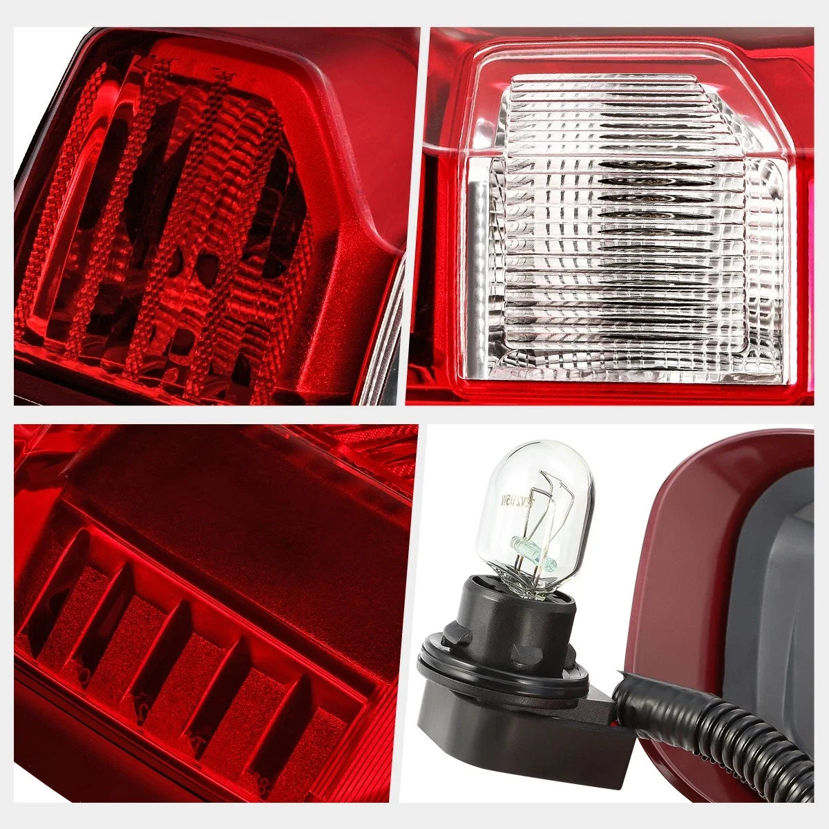 2019-2024 Silverado 1500 2500HD 3500HD Red Lens Rear Tail Brake Light