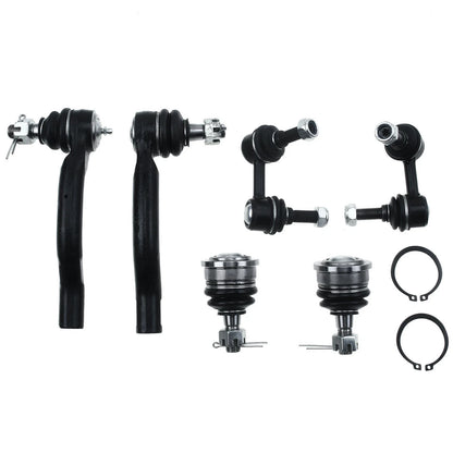 6 Front Ball Joints with Sway Bar Tie Rods for Nissan Frontier Pathfinder