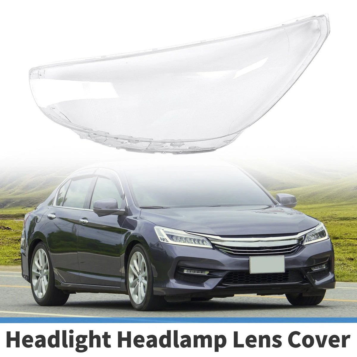 1 Pcs Headlight Lens Cover for Hyundai Accent (2012–2017) PC Clear