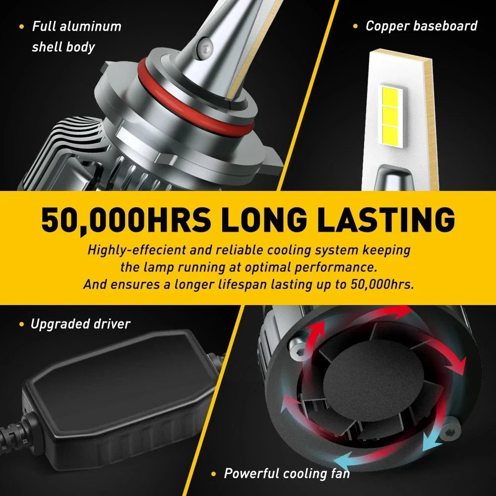 9005 HB3 LED Bulbs - Pair for Toyota Hilux N70