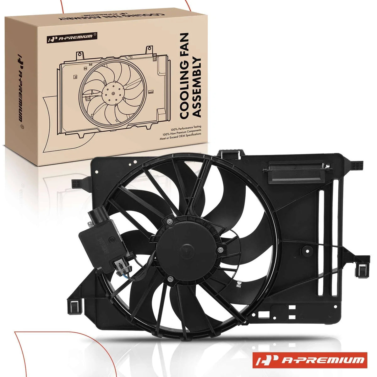 Cooling Fan Assembly with Shroud & Controller for Ford Focus (2015–2018)