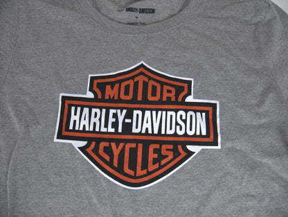 Harley Davidson Women's Gray Bar & Shield Graphic T-Shirt Size Medium