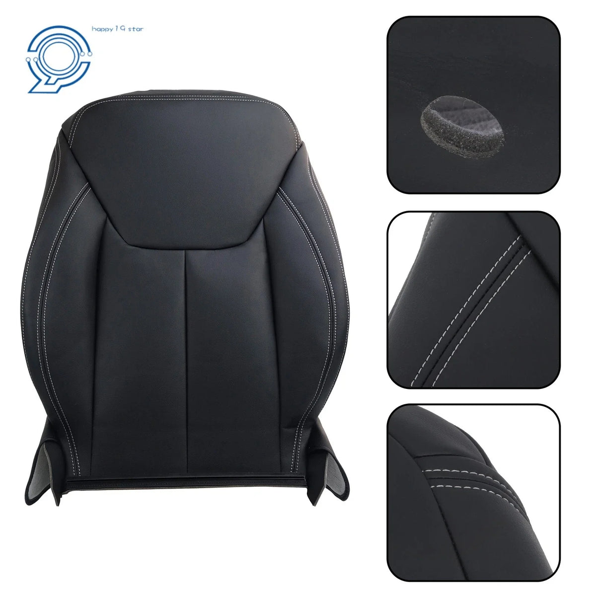Passenger Back Seat Cover for Jeep Wrangler (2013–2017) Leather Black