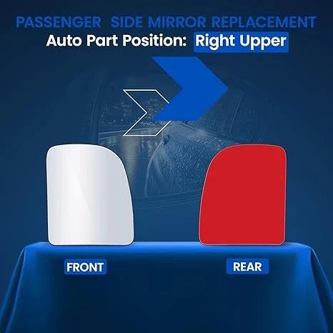 Passenger Right Upper Rear View Mirror Glass for Ford E-Series (2002–2014)