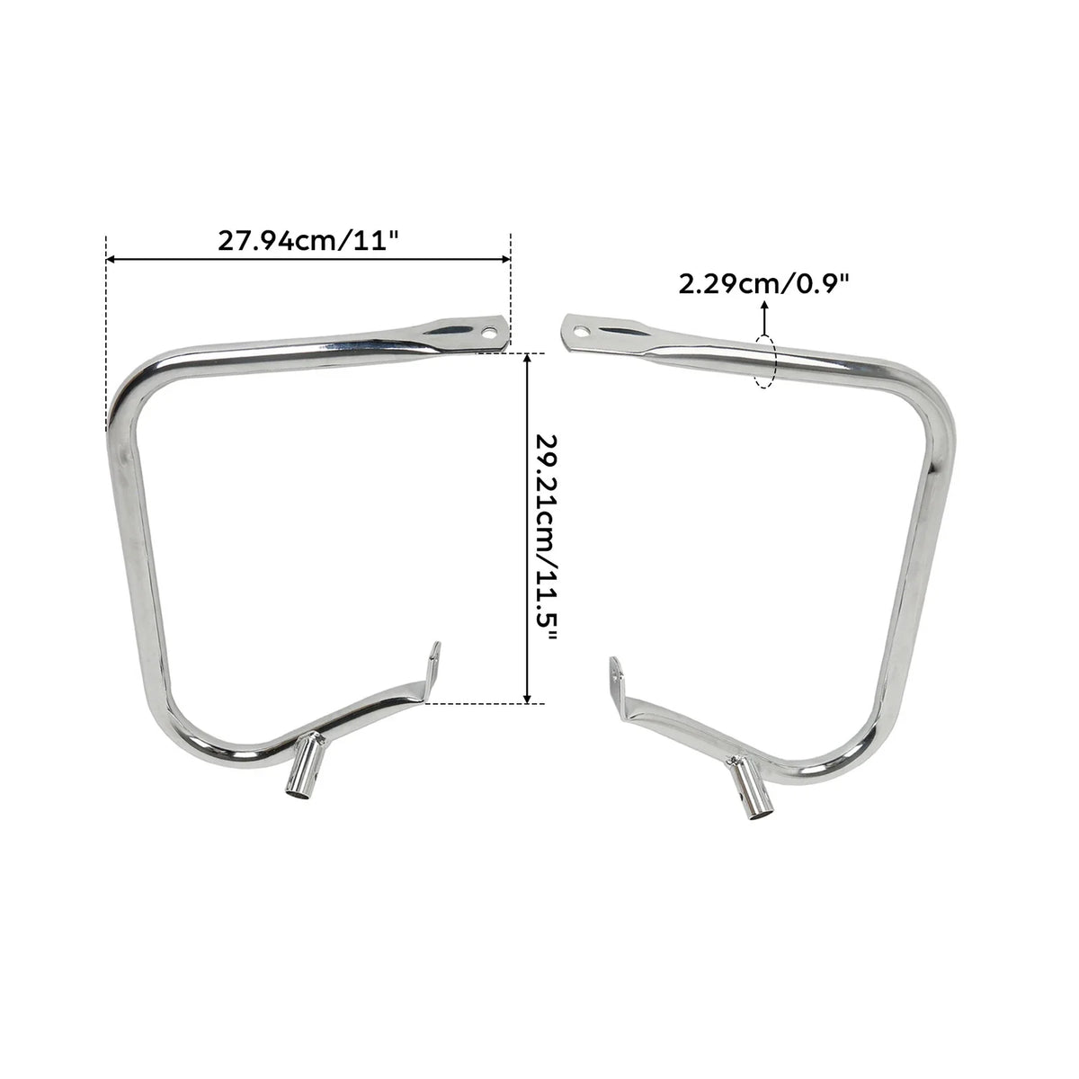 Chrome Saddlebag Guard Bracket for Harley Touring Electra Glide (1997–2013)