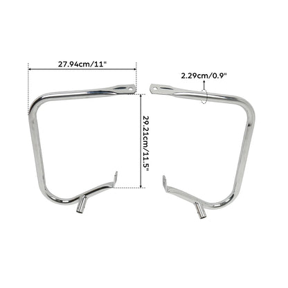 Chrome Saddlebag Guard Bracket for Harley Touring Electra Glide (1997–2013)