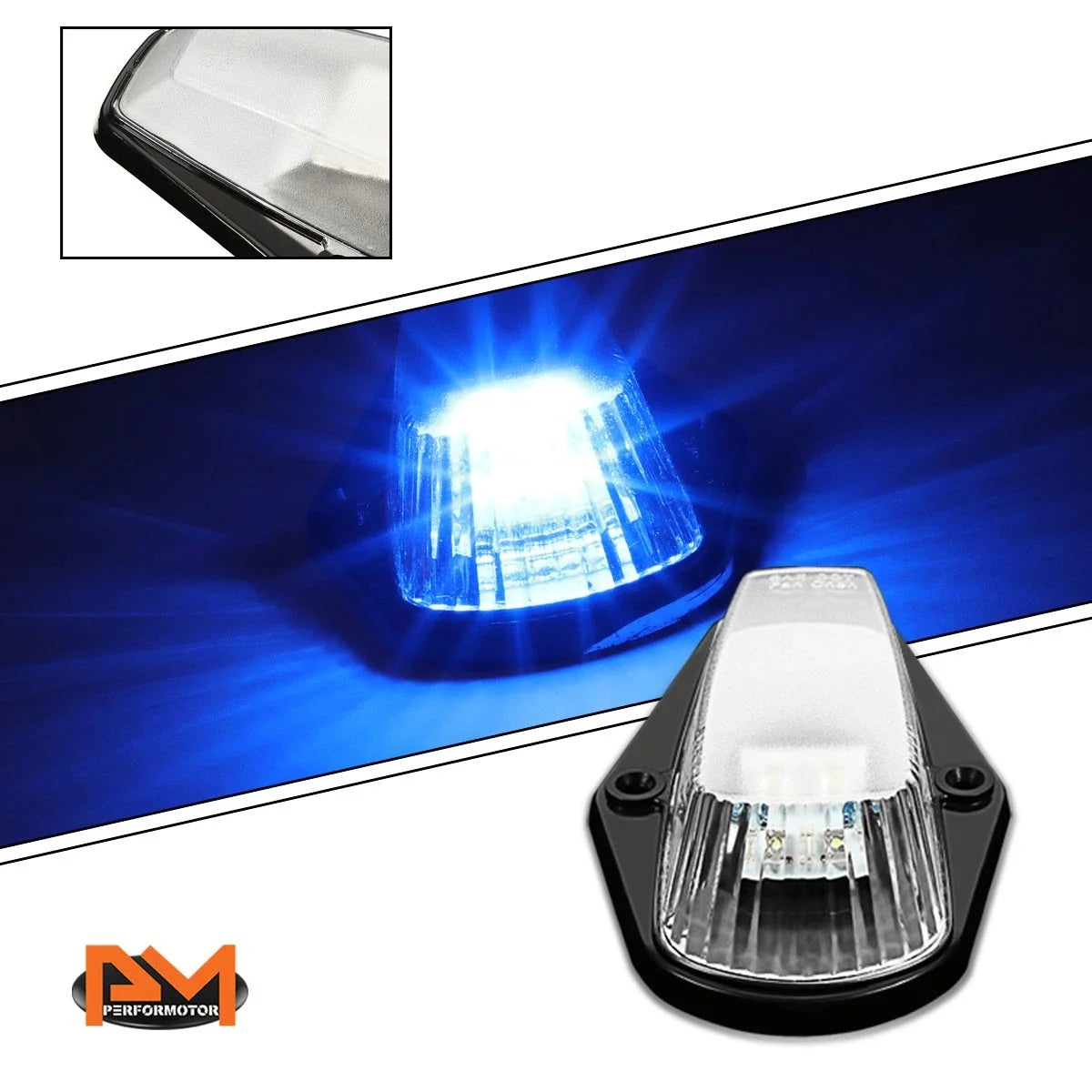 LED Cab Roof Running Light Set W/Switch - 5Pcs for F-Series 1980-1996