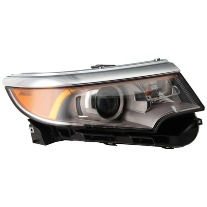 Passenger Side Headlight for Ford Edge (2011–2014) Halogen with Bulb