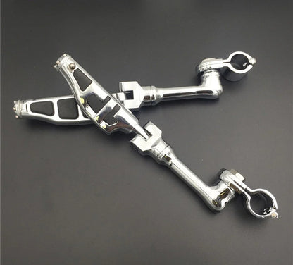 Flat End Chrome Footrest 1" for Harley Sportster 883 1200 (2004–2023)